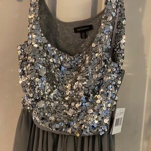 Jodi Christopher Silver, semi-formal-formal dress, floor length, size 5.